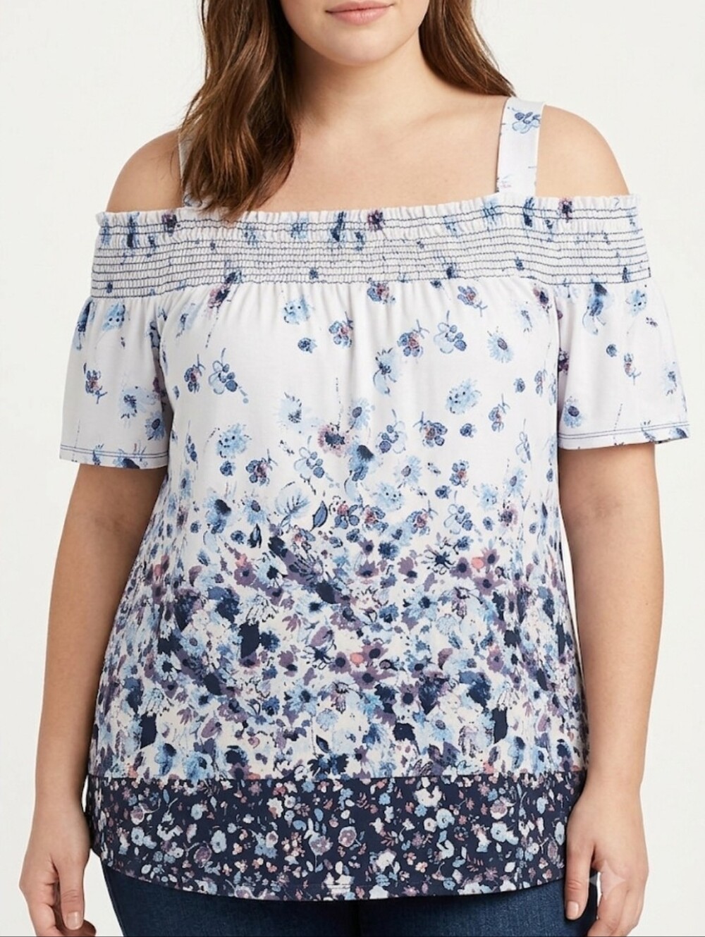 PerSeption Concept Off-Shoulder Short Sleeve Blouse- Size XL EUC